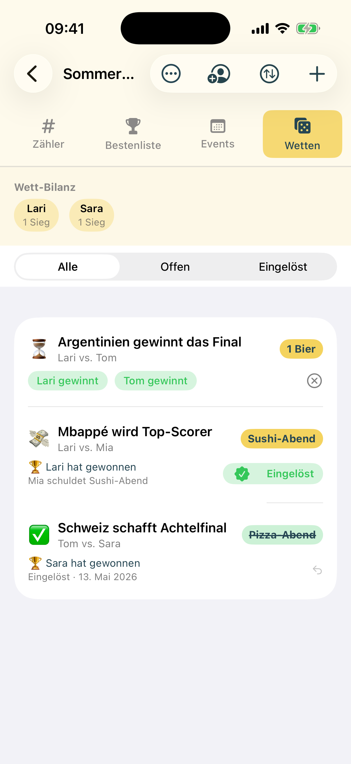 Wetten ohne Geld