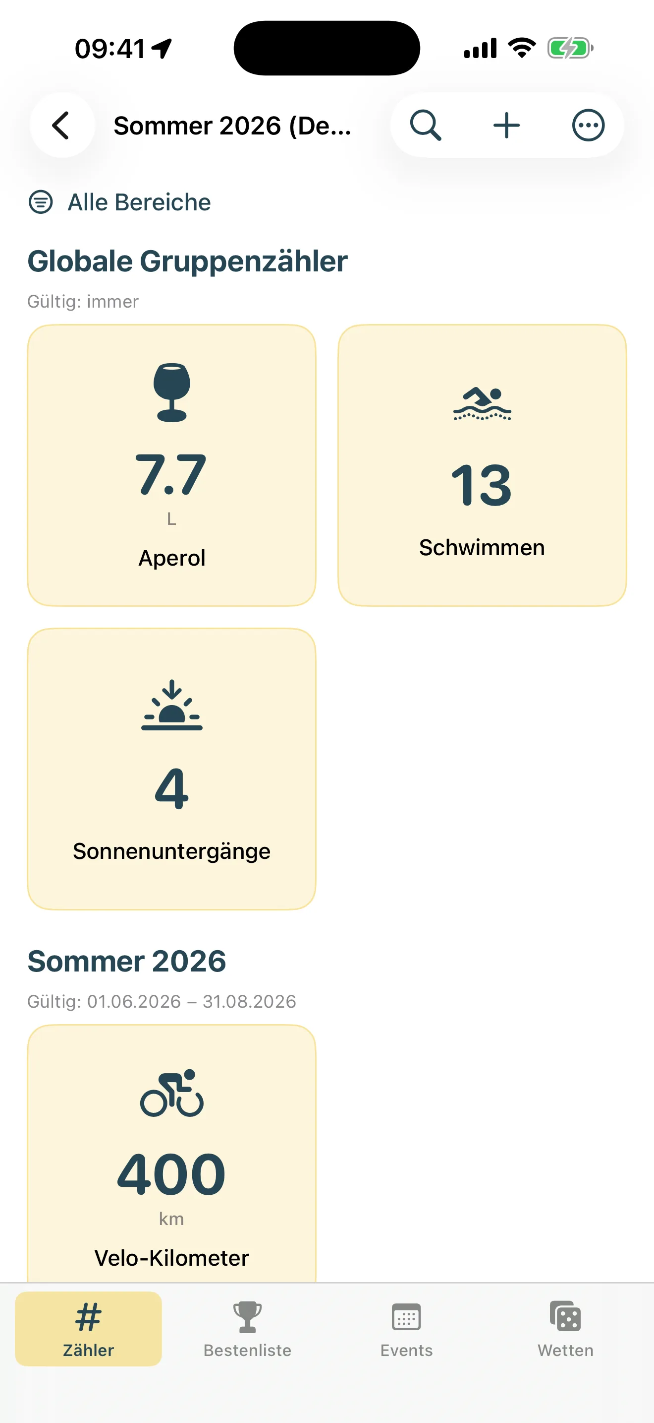 Nokka Zähler-Grid für gemeinsame Crew-Aktivitäten