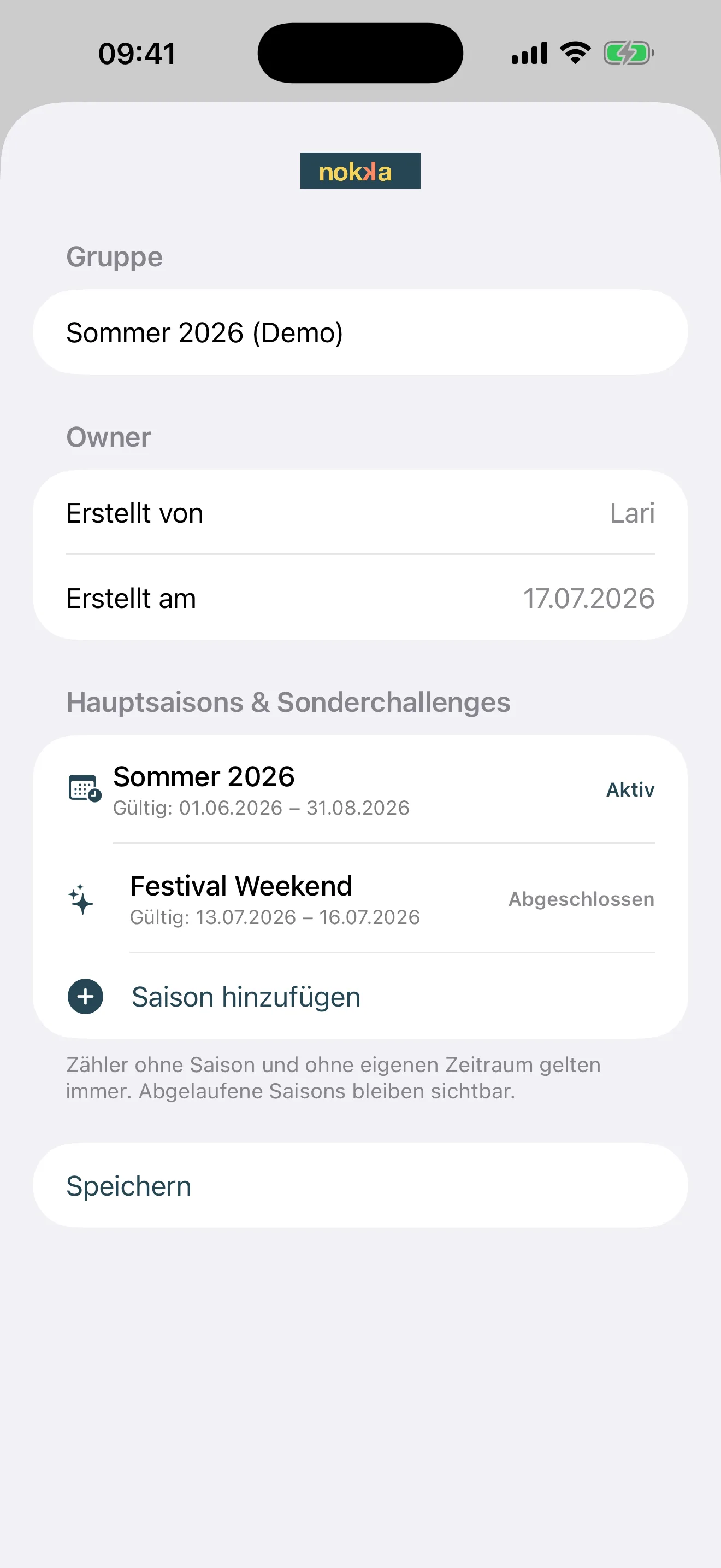 Saisons & Sonderchallenges