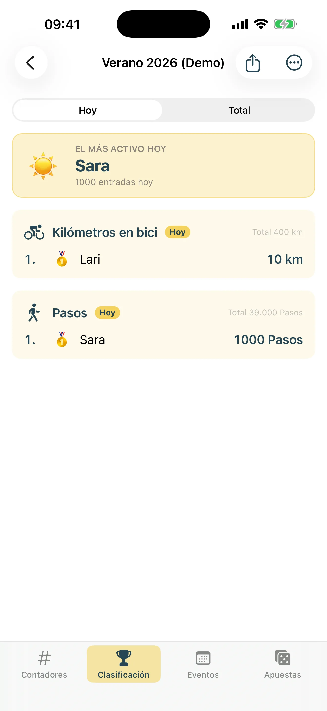Clasificación por contador
